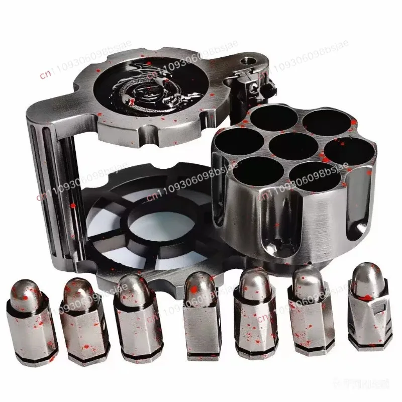 Metal Revolver Bullet DND Dice Set 7-piece Dice Cthulhu Board Game Dice