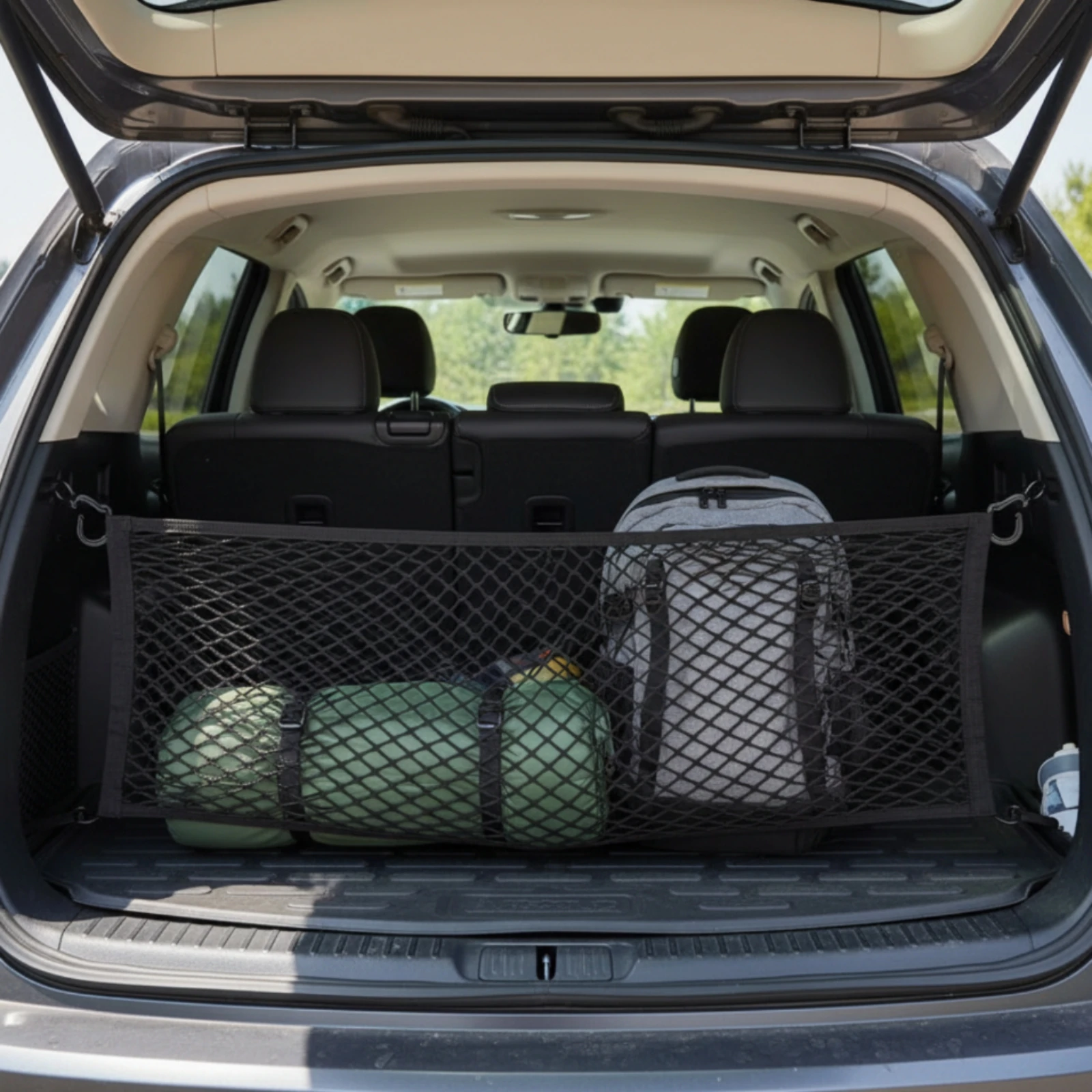 Jaring Bagasi Mobil Elastis de - Car Cargo Net Trunk ulasan dan harga
