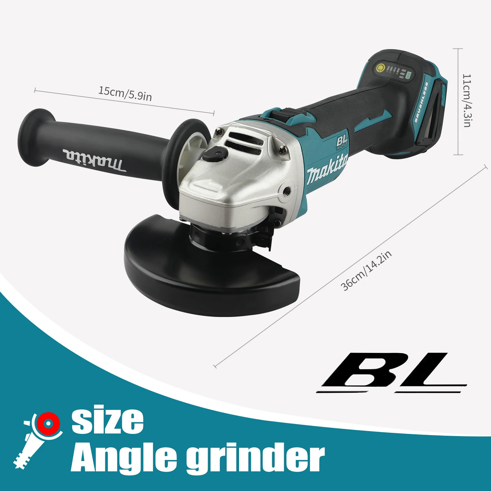 Makita DGA406 100/125mm 18v outils électriques meuleuse outil sans fil outils électriques meuleuse électrique meuleuse d'angle ponceuse sans brosse Angle