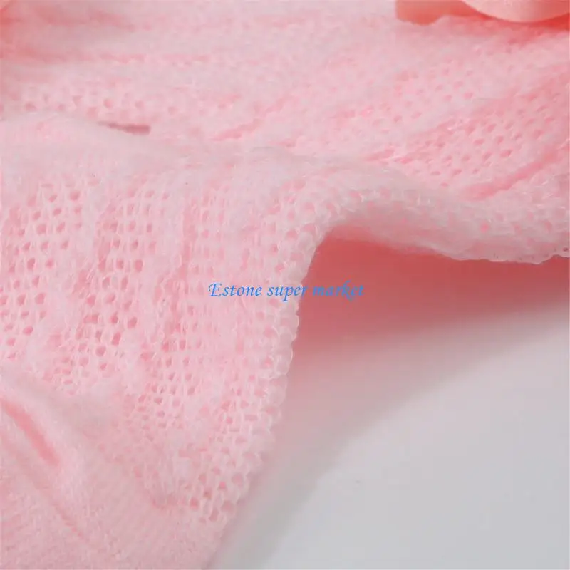 

090B Детская повязка на голову/носки Однотонные носки средней длины для девочек с украшением бантом