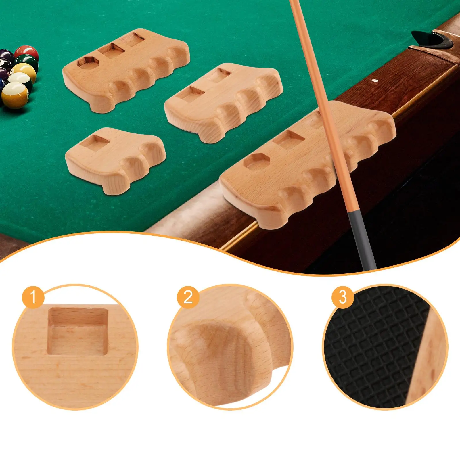 

Cue Holder for Table Easy Using Cues Claw for Billiard Room Billiards Club
