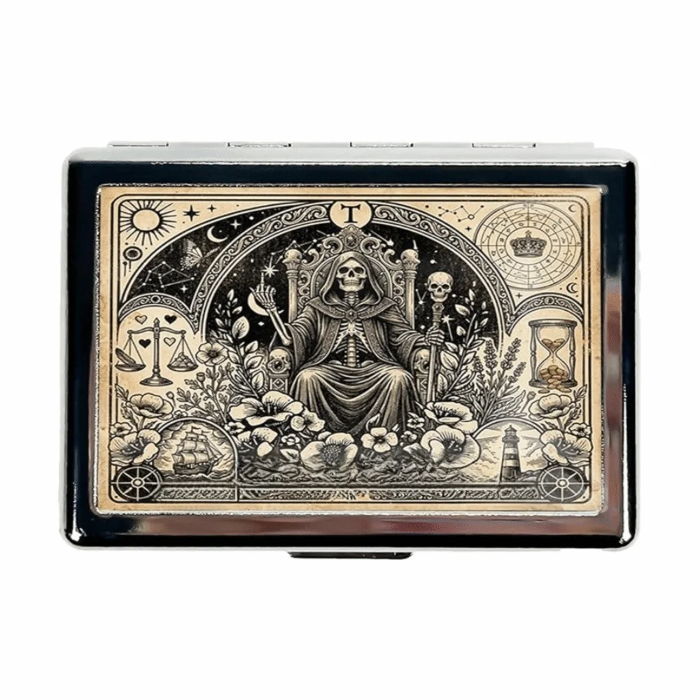 Vintage-Style Vintage Card Case Metal Material Versatile Design Metal Case Easy Snap Multi-function Cash Case ID Card Holder
