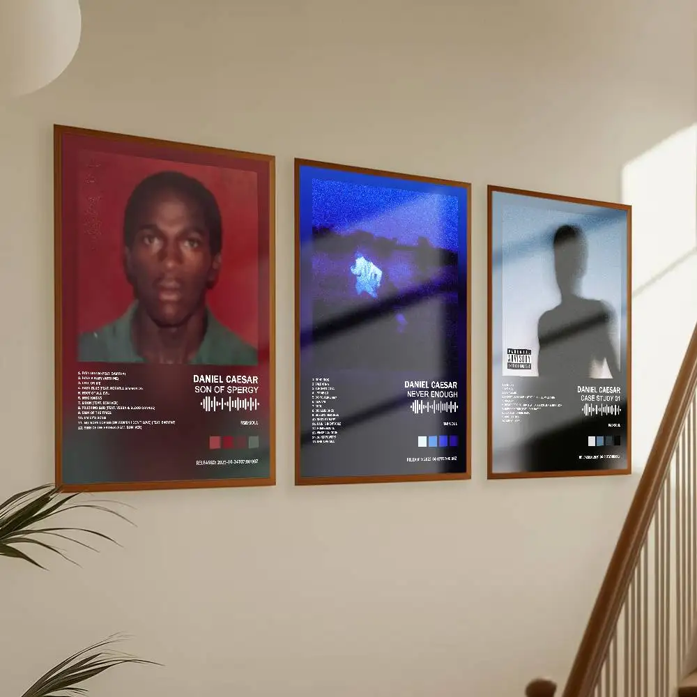 Póster de Daniel Caesar, portada de álbum, canciones, música, rap, pegatina de papel impermeable para pared, decoración del hogar y sala de estar