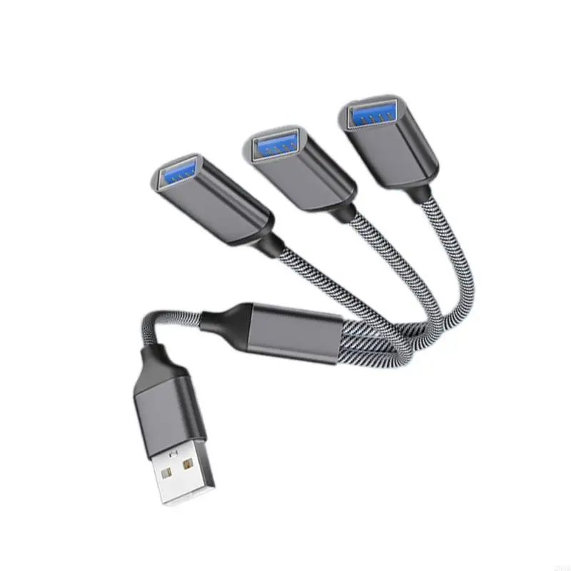 203B Адаптер USB-USB 2.0 Зарядный кабель OTG Разветвитель USB 2.0 3 в 1 Быстрая зарядка с разъемами USB 2.0 для планшетного