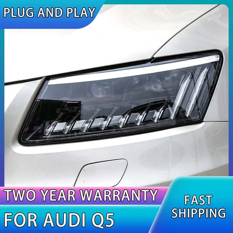 Car Lights for Audi Q5 Q5L LED Headlight 2008-2018 Q5 Head Lamp running lamp dynamic turn signal car accessories