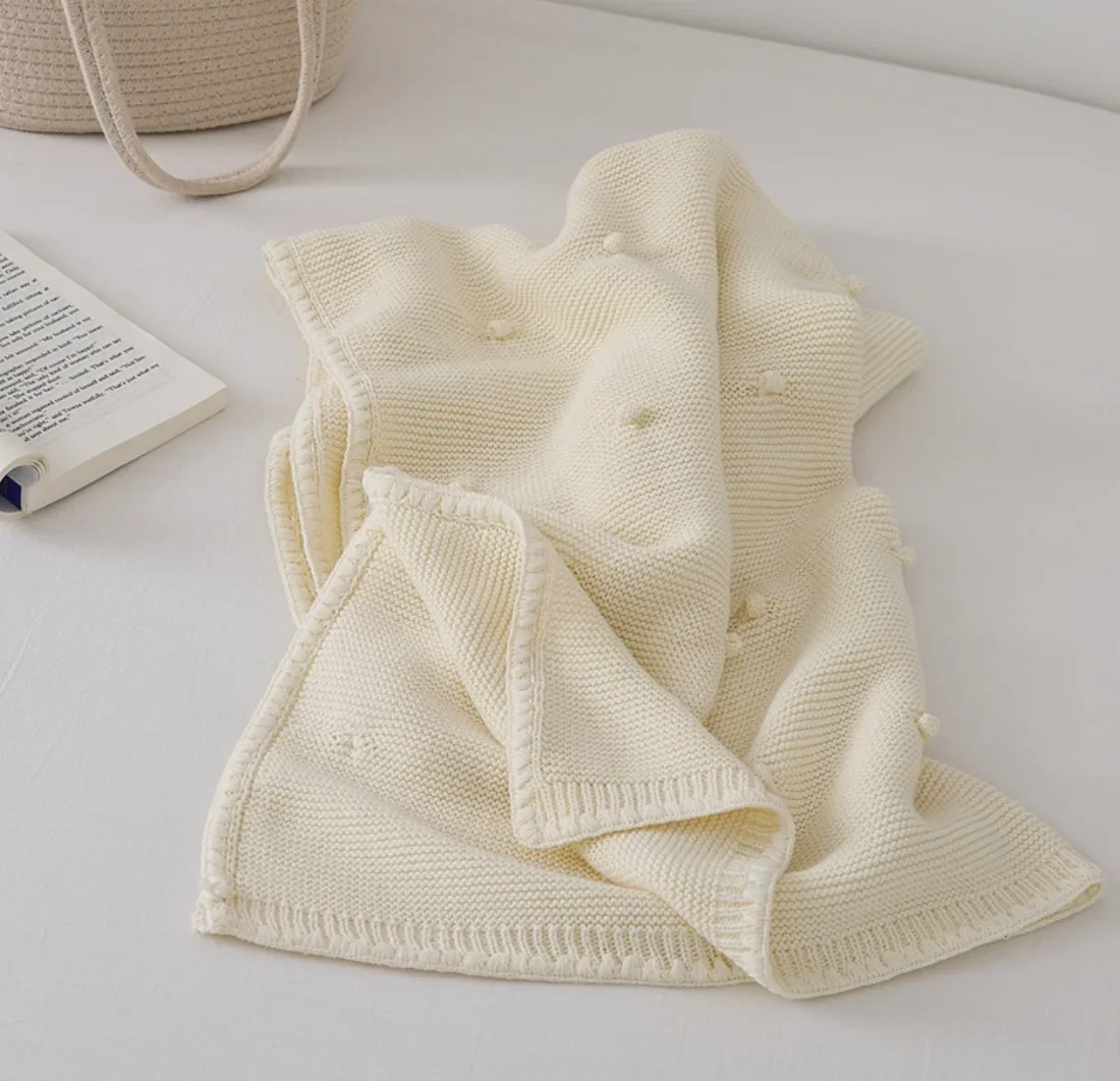 Gebreide Baby Deken Pasgeboren Nordic Throw Dekens Voor Sofa Katoenen Zachte Swaddle Dekens Voor Meisjes Jongen Baby Slaapbedekking