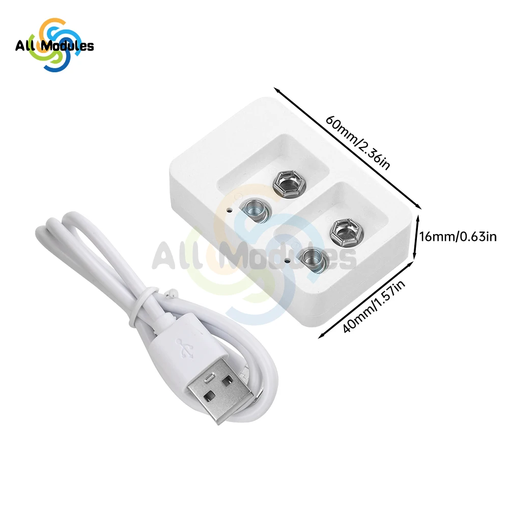 2 slots Multifunctionele Ni-Mh 9V oplaadbare batterijlader Draagbaar minimodel LED-display Oplaadstatus Type C