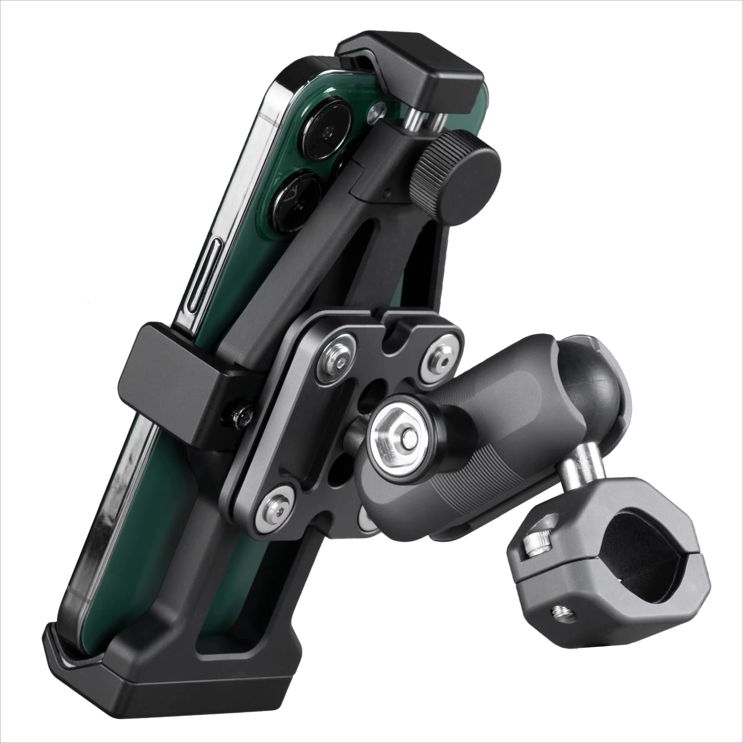 

Flexible Phone Mount with Anti-Theft Double Socket Arm for Bike and Motorcycle Handlebars Measuring 0.85" to 1.14"