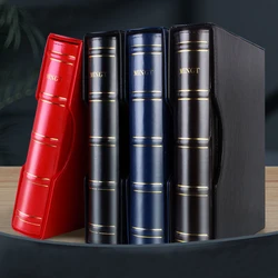 Big Collection Album Leather Stamp Coin Collecting Binder with Slipcase Paper Money Banknote Storage Book Organizer Holder Cover