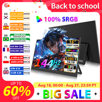 144Hz 2.5K 16 inch Portable Gaming Monitor QHD IPS USB-C HDMI External Display Second Screen for Laptop PC Mac Switch PS5/4 Xbox