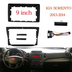 Car Radio Fascia for KIA SORENTO 2013 9 INCH Frame Stereo DVD Player Install Surround Trim Panel Double Din Face Plate Bezel