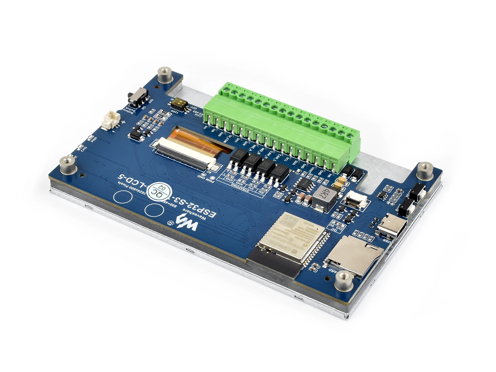 ESP32-S3-LCD-5, geen aanraakfunctie, 240 MHz, ondersteunt WiFi/Bluetooth, ondersteunt WiFi/Bluetooth, opties voor 800×480/1024x600 resolutie