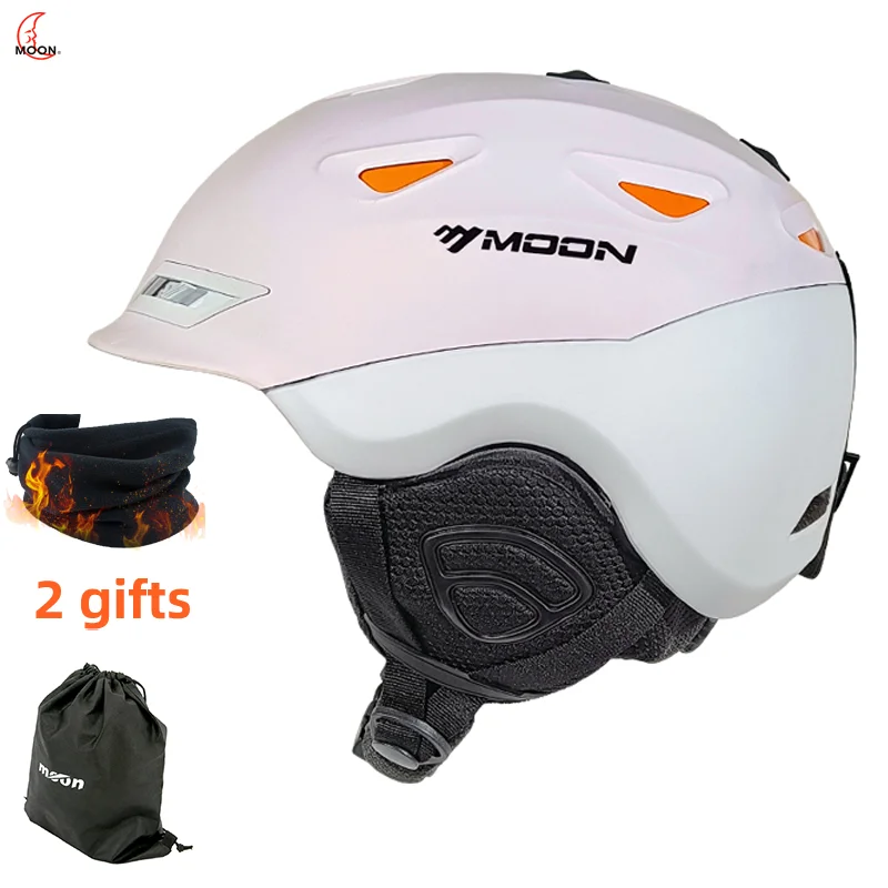 MOON-Ski Helmet for Adult and Youth, Half-Covered, Impact Prevention, Skiing, Skateboard, Snowboard, Female, Male