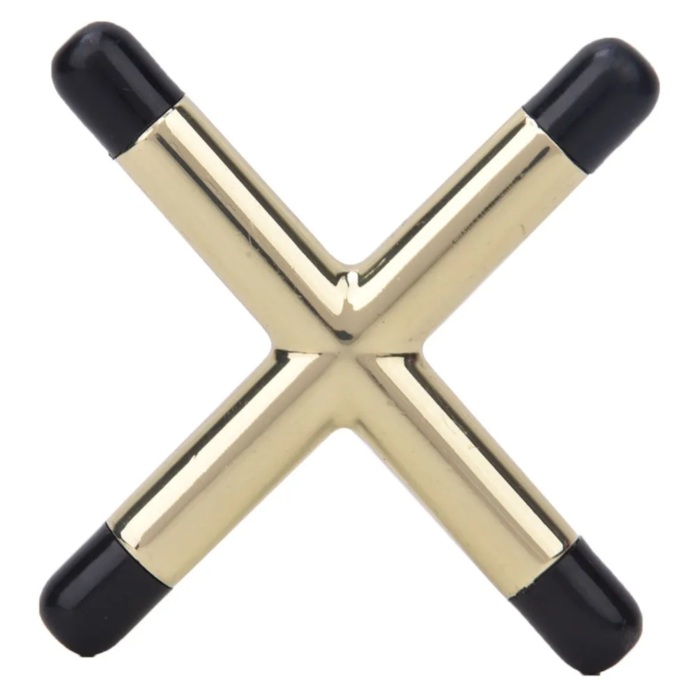 Metal Construction Billiards Bridge Head Screw-On Type Brass Coated Snooker Cue Rest High Bridge Rubber Sleeves Pool Cue Bridge