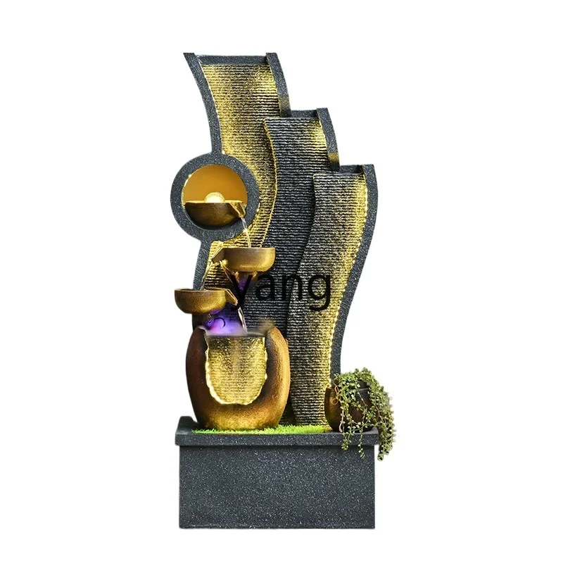 LH flowing water ornament fountain circulating water rockery landscape hotel living room decoration floor-to-ceiling water