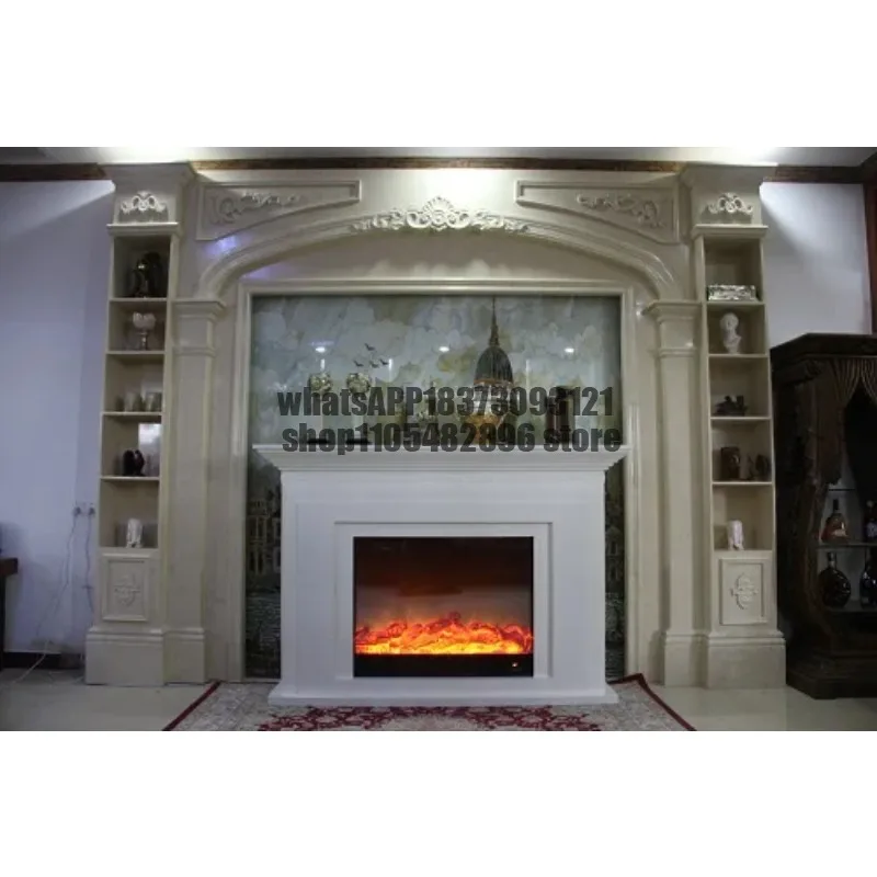 Bestseller Vintage European Style Decor Home Electric Marble Fireplace Mantel With Heater