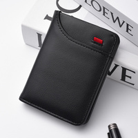 Multi-Card Slot Vertical ID Card Holder Men's Leather Mini Wallet For Daily Essentials