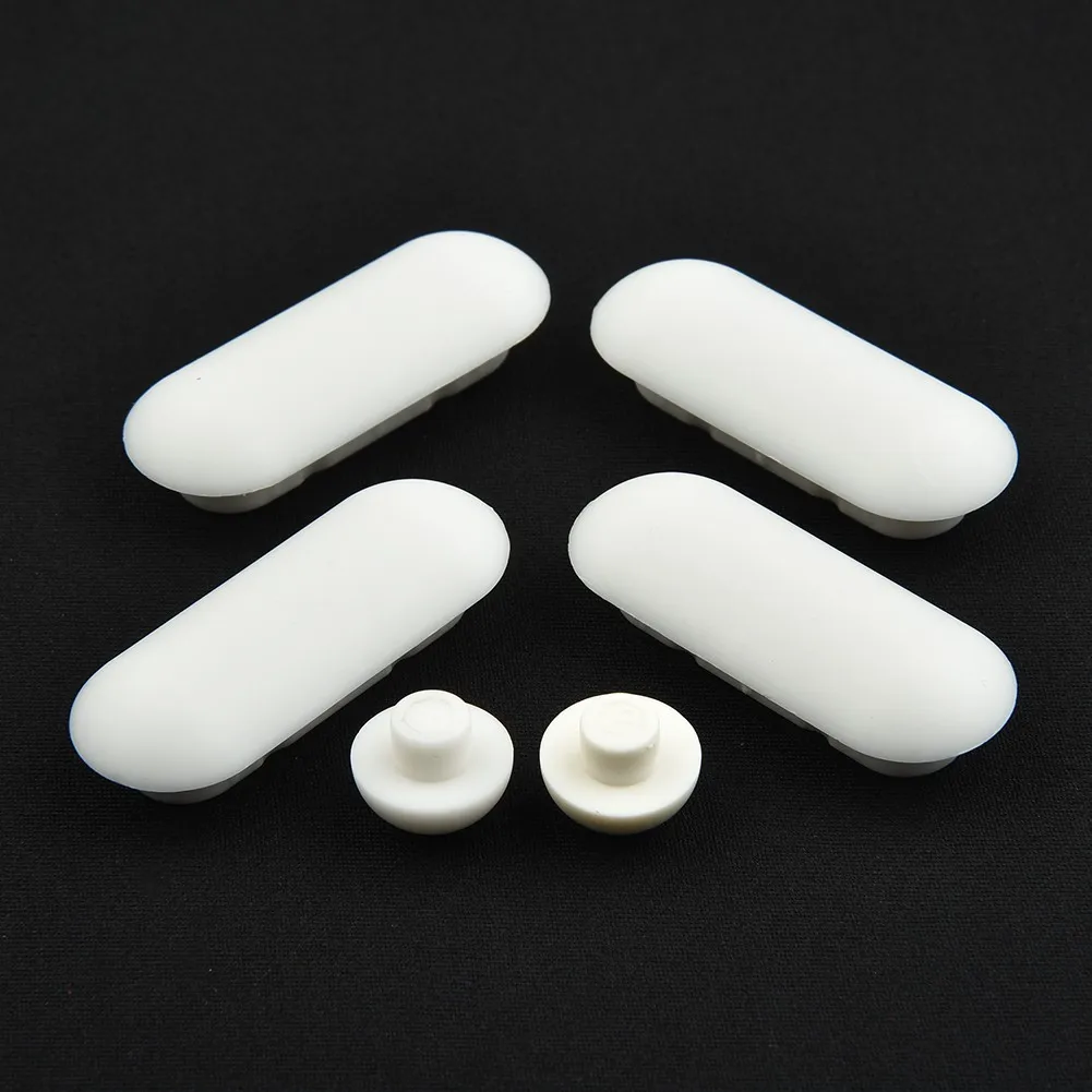 Toilet Lid Accessories Brand New Toilet Seat Buffer Pack-White Stop Bumper Pure TPE Original Rice Round Long Buffer