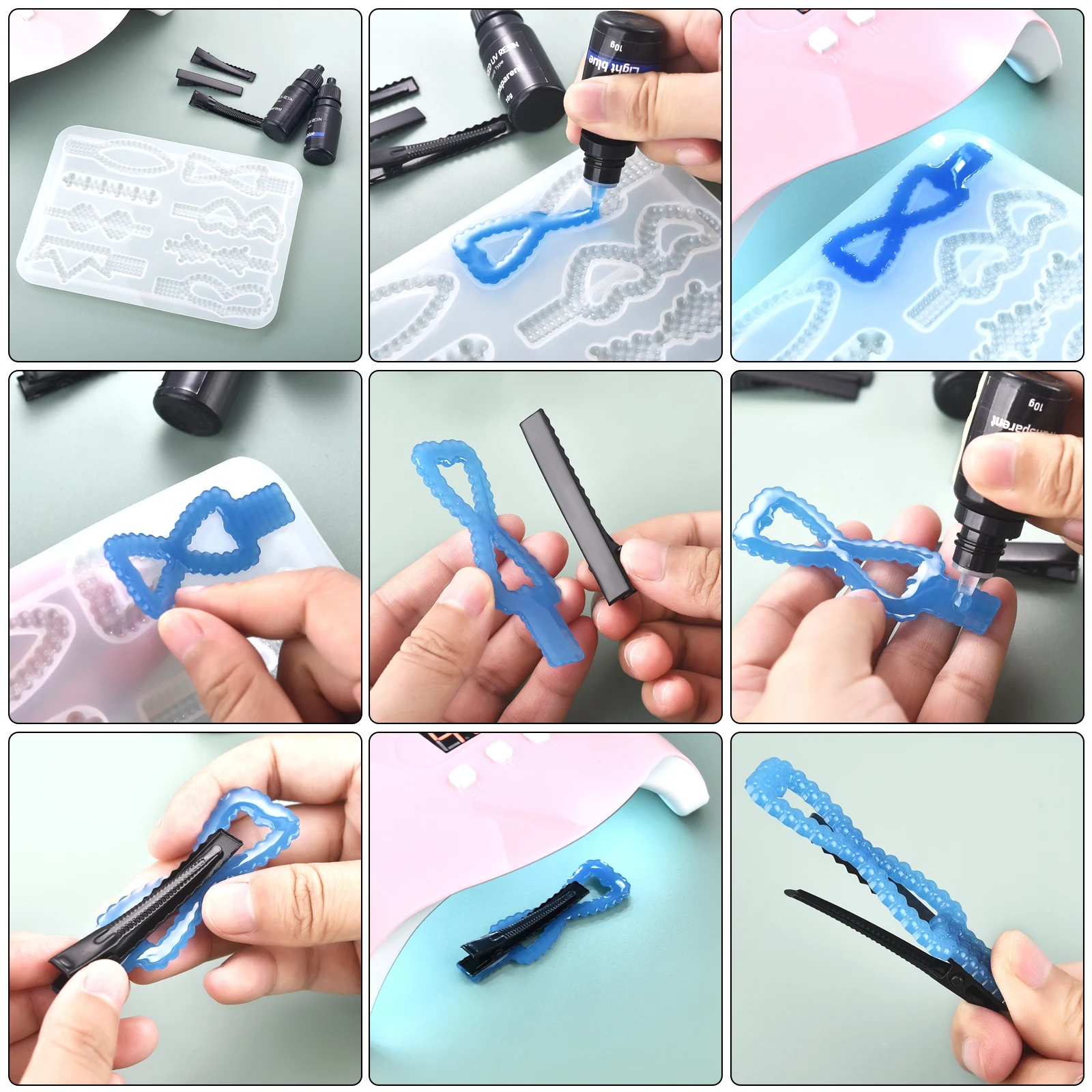 10ml/Bottle Color UV Resin Glue Quick-Drying Ultraviolet Curing Epoxy Resin Color Glue DIY Jewelry Pendants Making Accessories