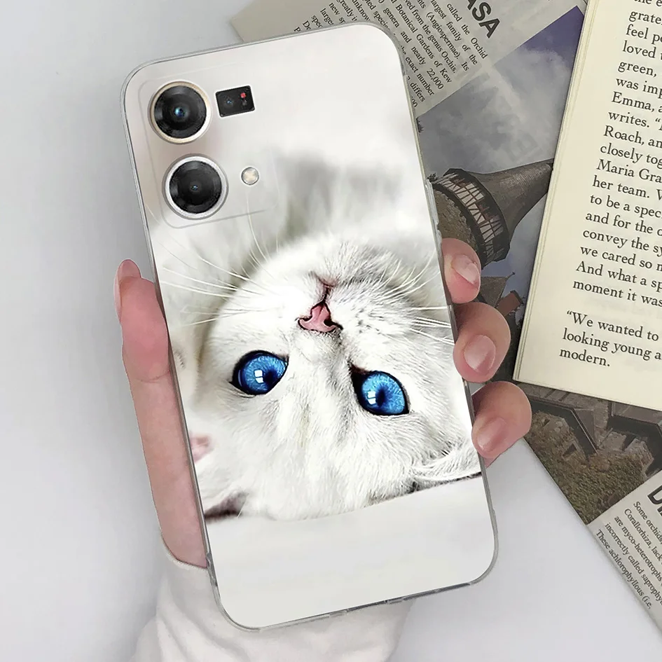 حافظة هاتف متوافقة مع Oppo Reno7 F21 Pro 4G حافظة من السيليكون واضحة ضد الصدمات حافظة جميلة للبنات توليب قوس قزح For Oppo F 21 Pro Reno 7 Funda #4