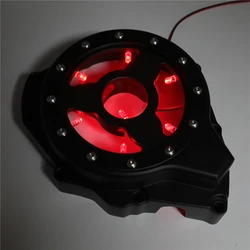 Motorcycle Accessories LED W/ LOGO & Gasket See Through Engine Stator Cover for Suzuki GSX1300R Hayabusa 1999-2020