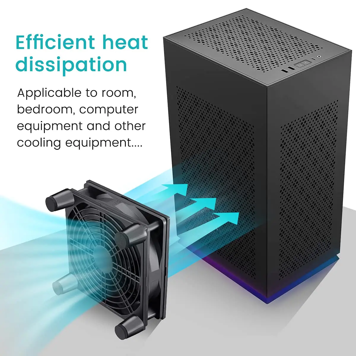 120mm x120mm x25mm 5V USB Power Cooling Case Fan for Receiver DVR Xbox TV Box Router