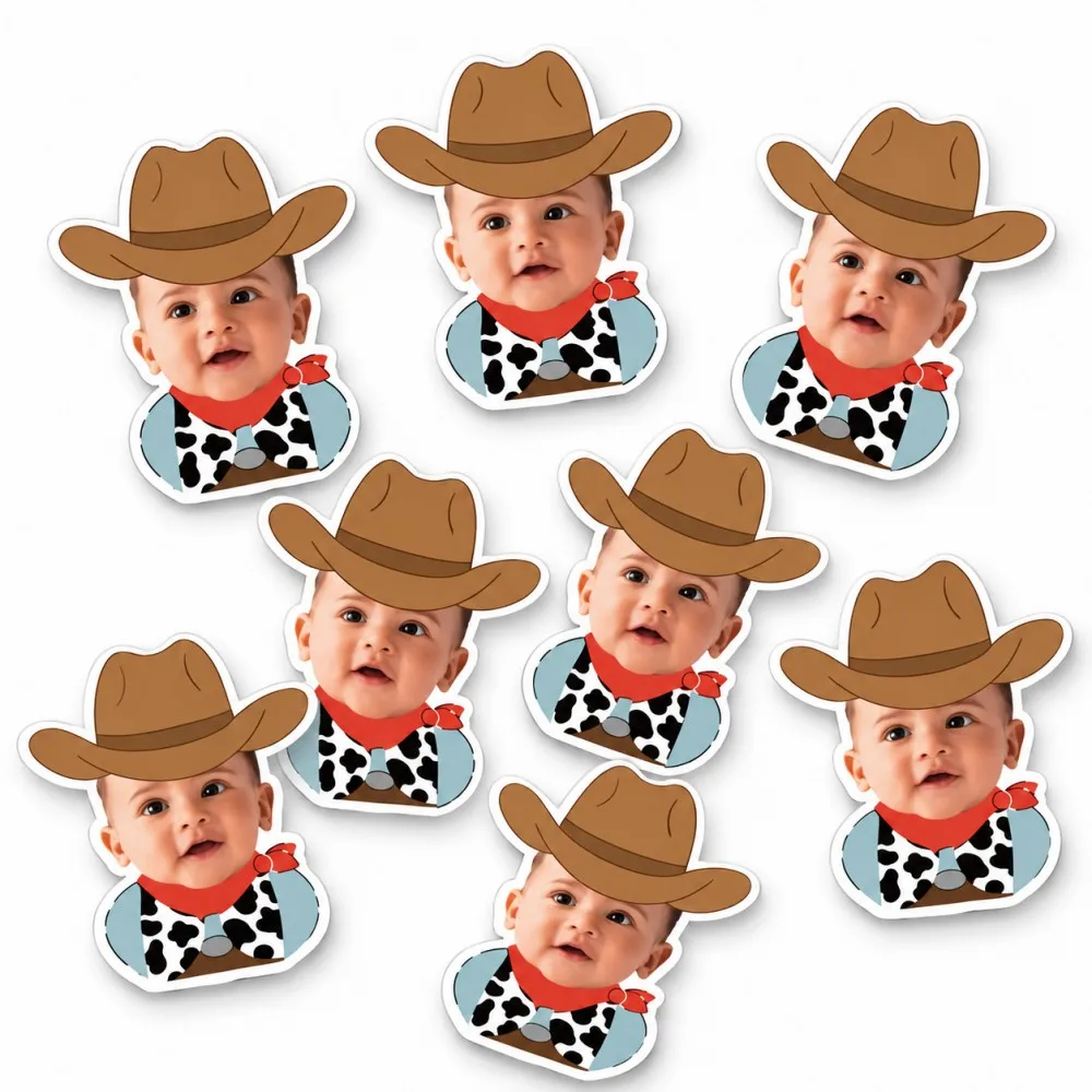 Custom Face Confetti Personalized Photo Cutout 2in Table Scatter Birthday Wedding Baby Shower Graduation Anniversary Party Decor