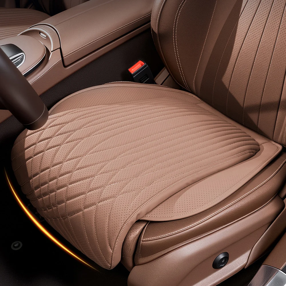 Universal Car Seat Cover Breathable Leather Driver's Front Seat Protector Cushion One-piece Summer  Luxury Backseat Support Mat