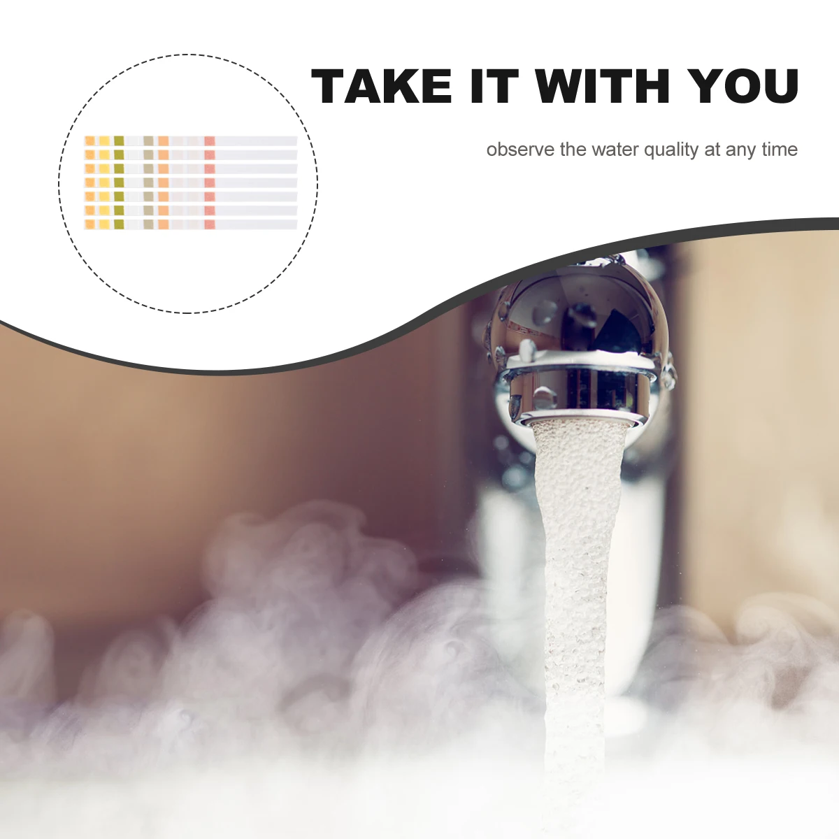 

50pcs Quality Strips Drinking Water Kit For Home Pool Well Water Testing Hardness Test Ph Test Papers Instrument