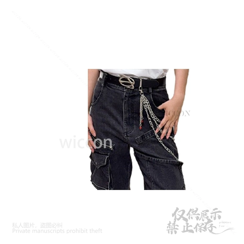 أنيمي الحب والفضاء العميق تأثيري شيا Yizhi Caleb زي الرياح رايدر مجموعة بلا أكمام أعلى مربوط السراويل سلاسل الصيف يخدع هالوين