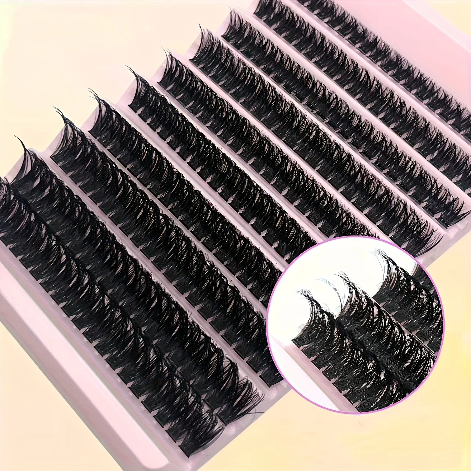 مجموعة تمديد الرموش DIY، 200 قطعة مجموعة تمديد الرموش 80D مجموعة رموش واحدة سميكة D لفة مجموعة الرموش الصناعية 9-16 مللي متر عين المنزل