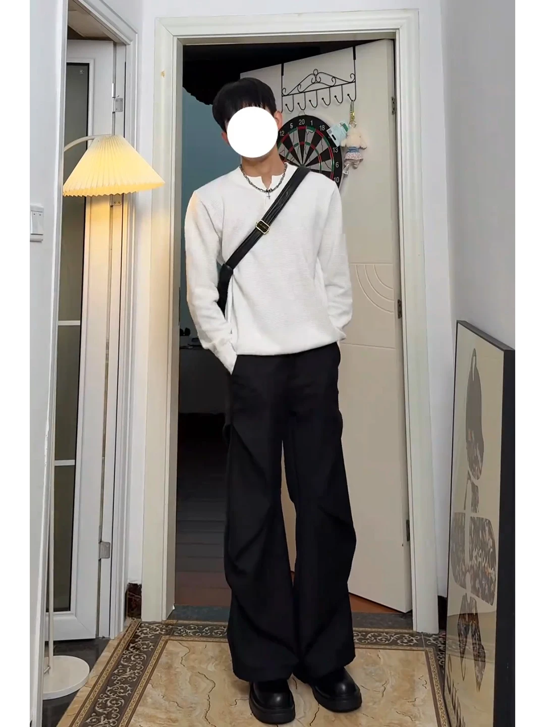 

Мужские плиссированные брюки Cleanfit Bla с широкими штанинами, осенние, с высокой талией, расклешенные, модные городские повседневные джинсы