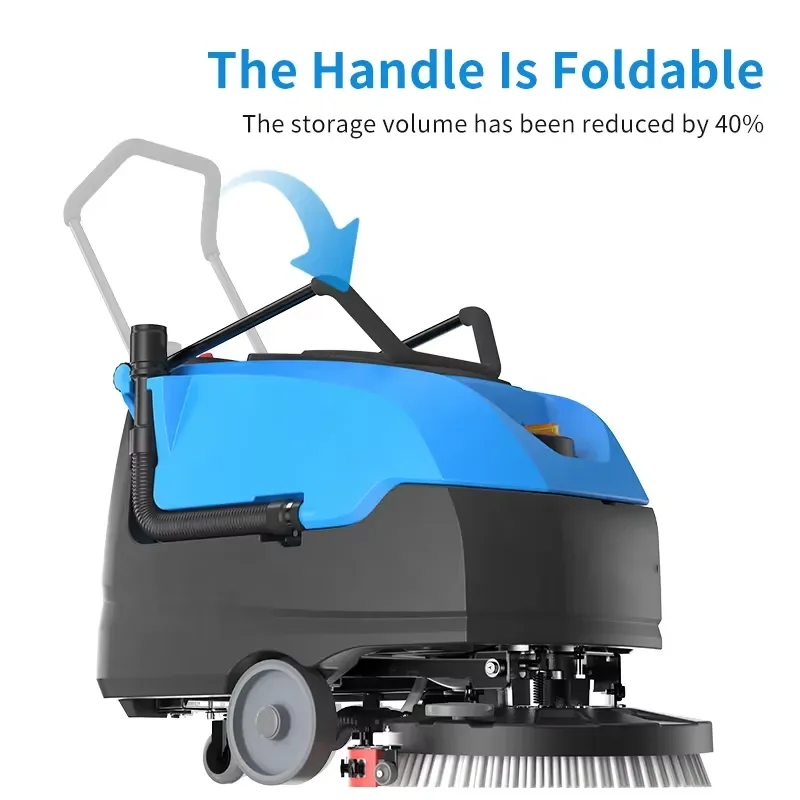 Professional Multi-Functional Commercial Floor Sweeper for Office Hotel Factory Cleaning Walk Behind Electric Floor Scrubber