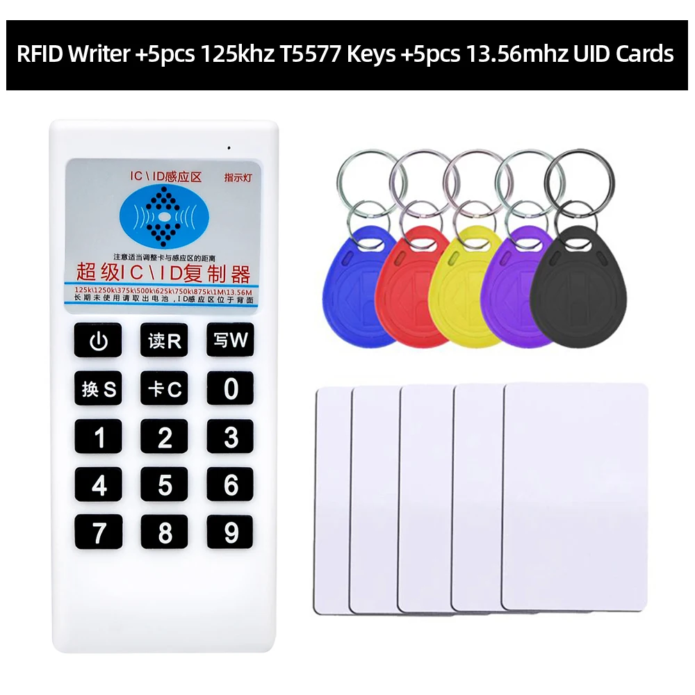 Handheld 125 Khz 13.56 MHZ Copier Duplicator Cloner RFID NFC IC Kaartlezer & Schrijver Toegangscontrole Kaart Tag Duplicator