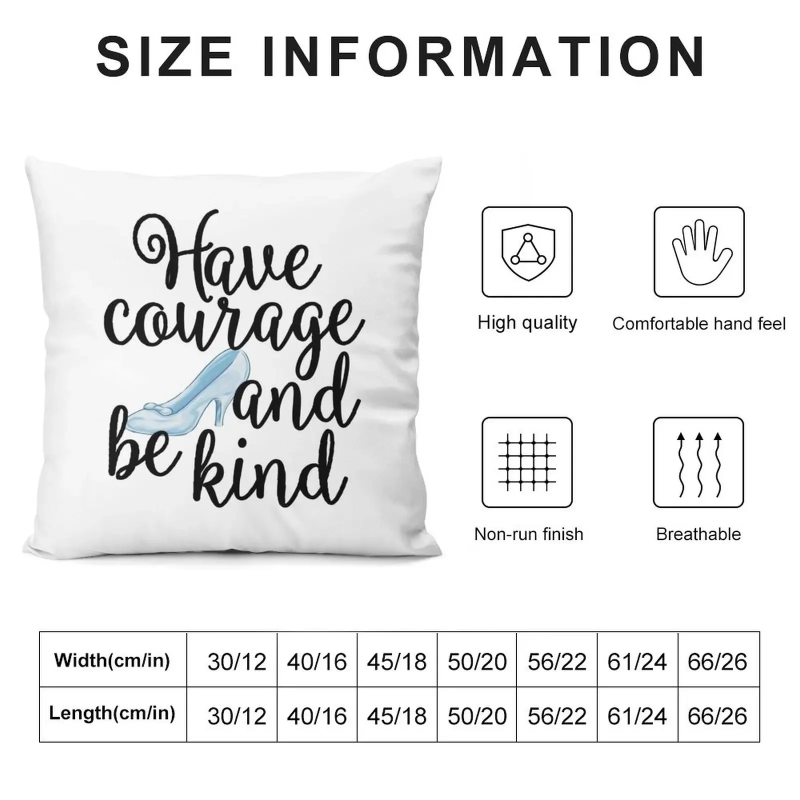 Have Courage and Be Kind Throw Pillow Pillowcases Christmas Pillow Covers Sofa Pillow Cover