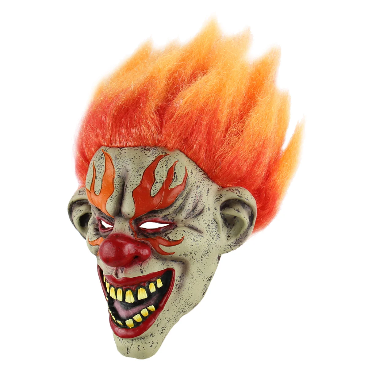 Halloween Cosplay Creepy Terrifying Toothy Flame Clown