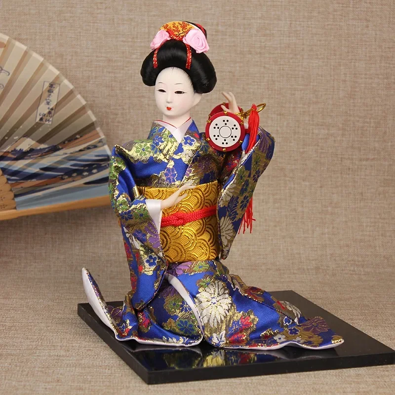 14inch Japanese Kimono Geisha Doll Silk Figure Decoration