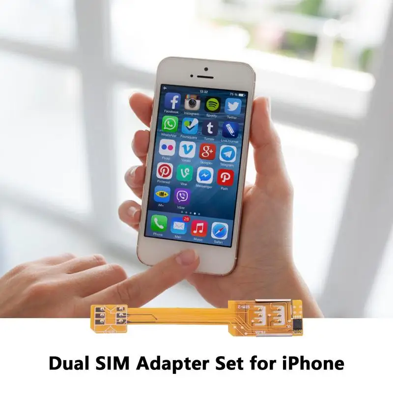 Double Dual SIM Card SIM Adapter With Default Card Selection Function Single Standby Adapter For All Mobile Phones IOS