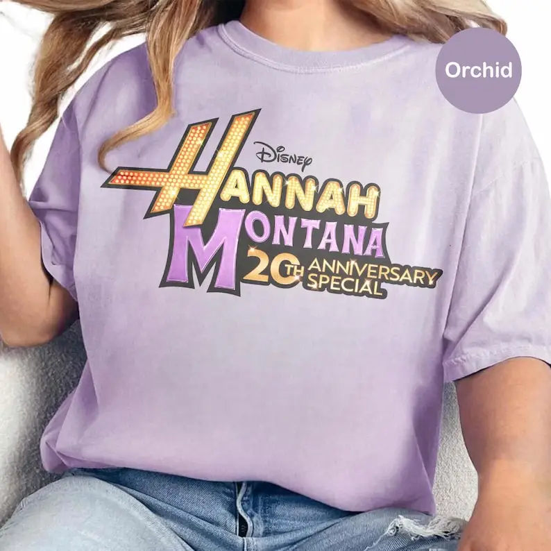Camiseta del 20 aniversario de Hannah Montana, camiseta con el logo de Hannah Montana, Magic Kingdom