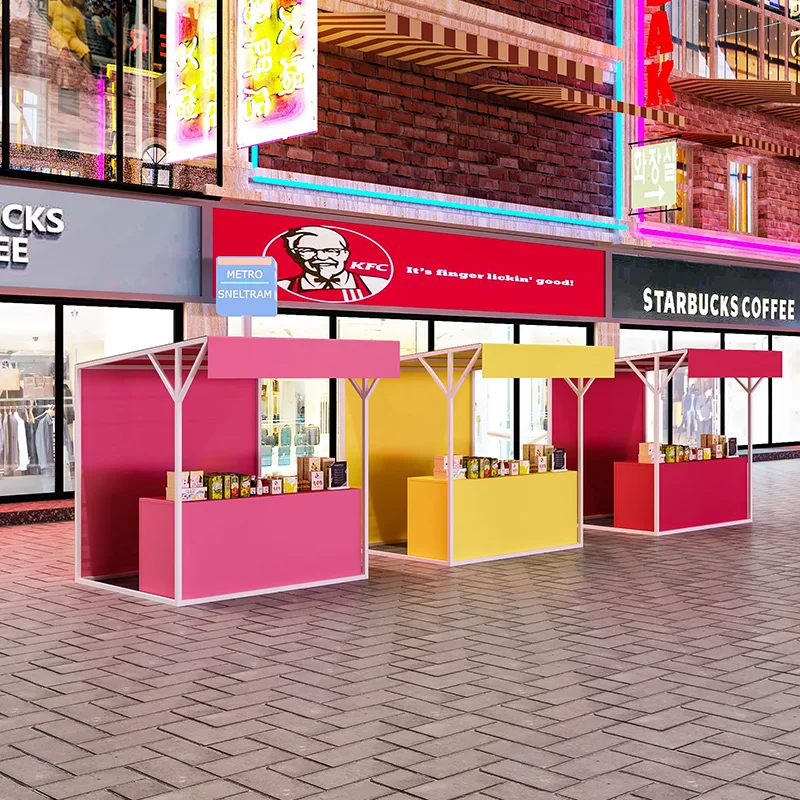 

Market stall square Internet celebrity stall commercial street activity scaffolding Night market iron art stall display stand