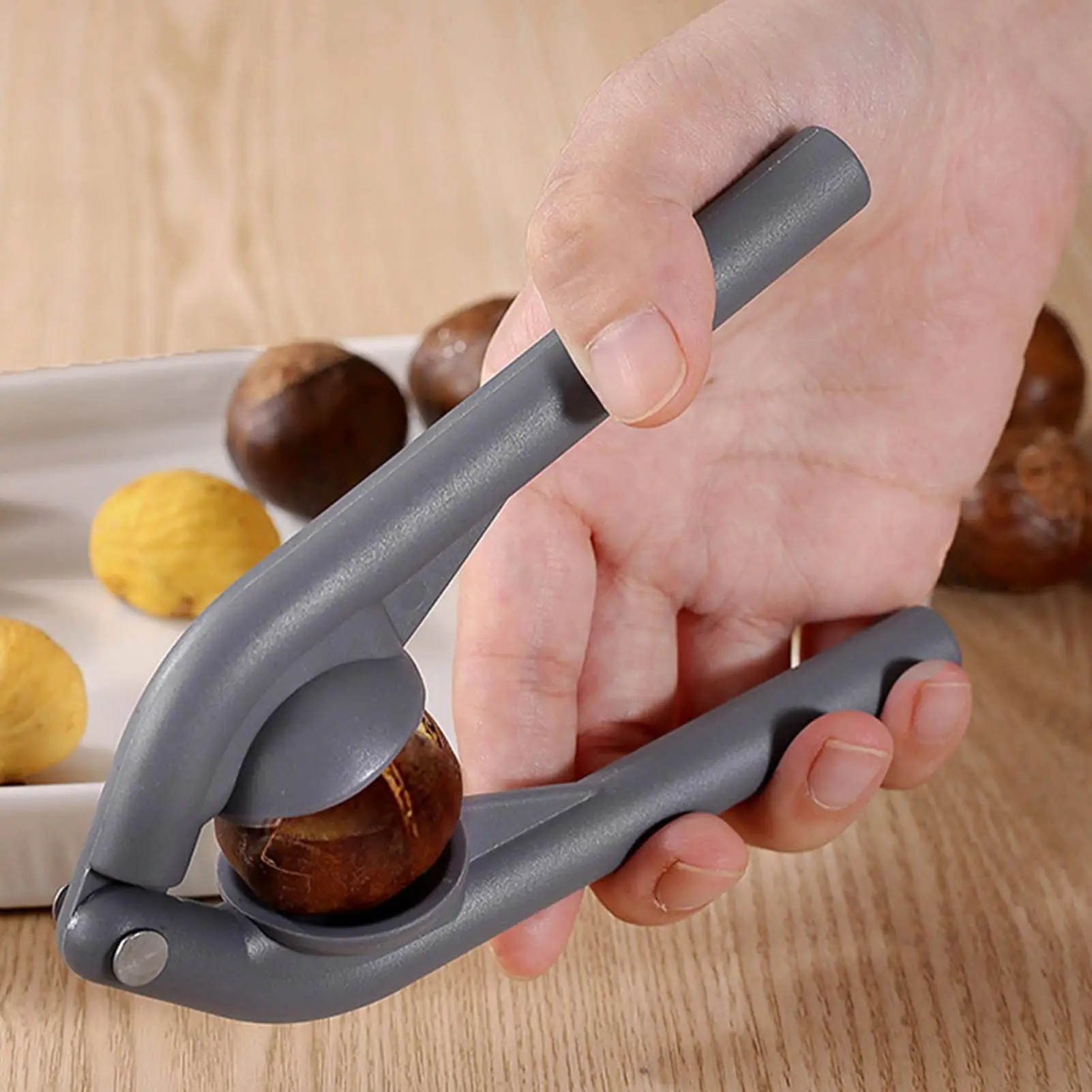 Stainless Steel Chestnut Cutter Tool Nut Peeling Sheller Kitchen Gadget Efficient Manual Chestnut Peeler Practical Walnut Cutter