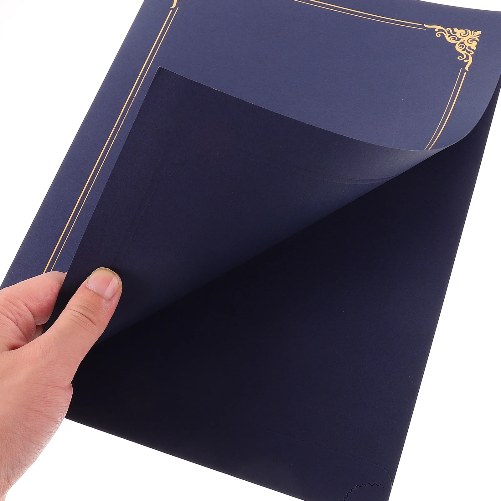 

10 шт., пустая обложка для сертификата из золотой фольги для награды, держатель для выпускной церемонии, папка для документов, конверт для презентаций, диск