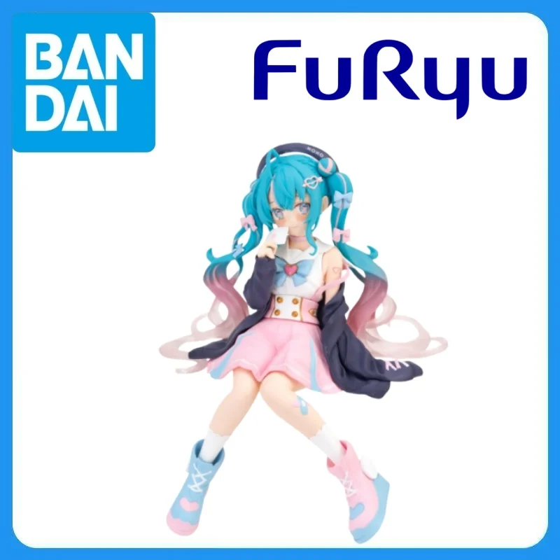 En stock: Figura original FuRyu Piapro de Hatsune Miku Noodle Stopper, figura de anime Koisuru Sailor Fuku, kit de garaje.