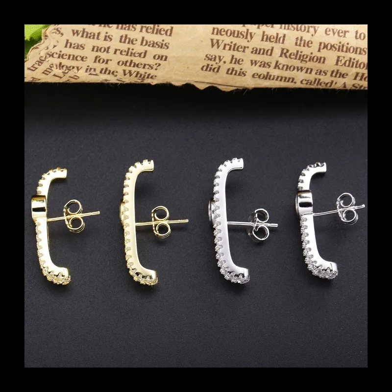 

Нишевый дизайн, инкрустированные цирконом серьги-гвоздики, модные легкие роскошные элегантные серьги-гвоздики