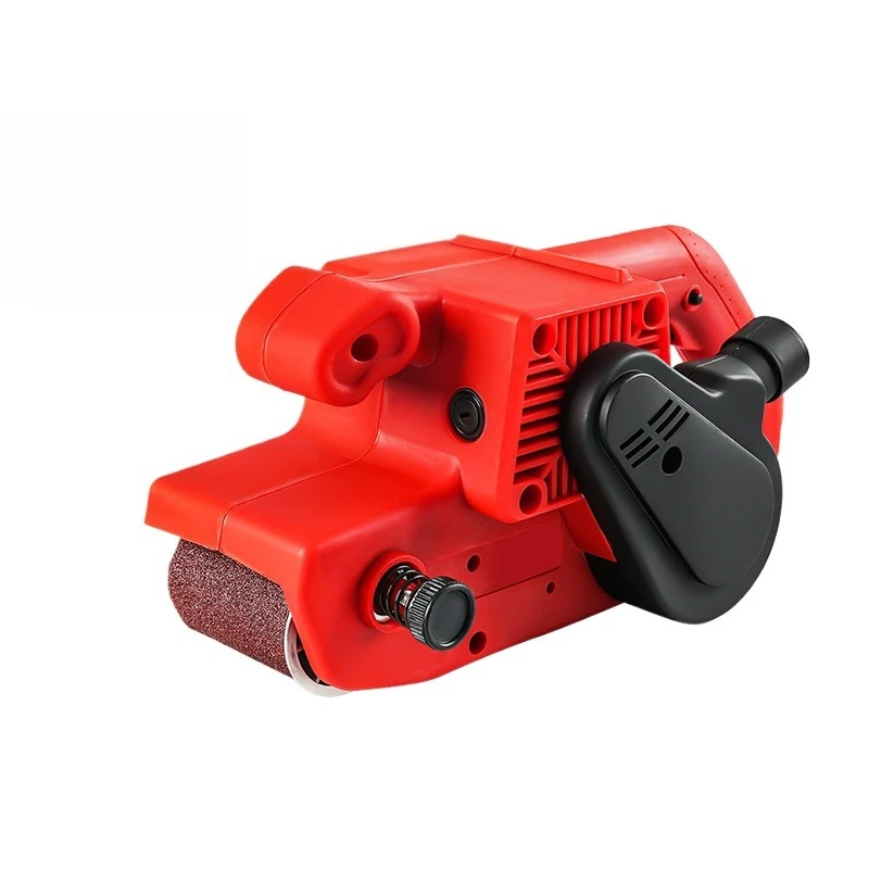 Mini Handheld Belt Sander Reversible Bench Polisher Portable Flat Grinding Machine For Household Wood Furniture Sanding Work