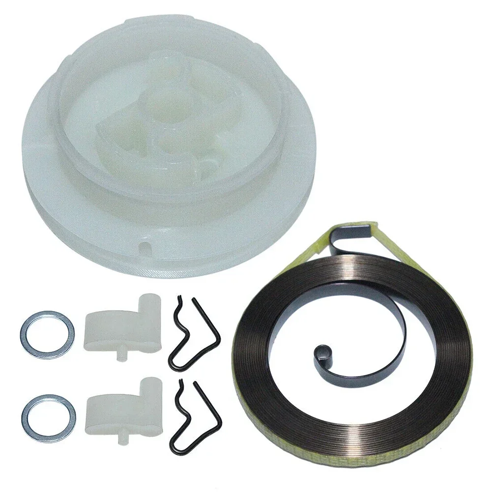 Starter-Riemenscheiben-Set, zuverlässiges Rückstoßfeder-Starter-Riemenscheiben-Seil-Set für Stihl FC55 FS55 FS45 FS46 FS38 Trimmer