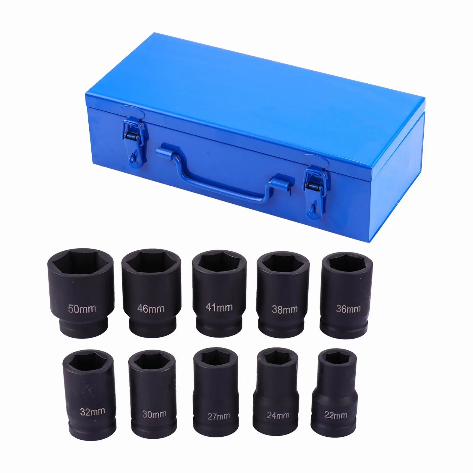 Professional 6 Point Deep Impact Socket Steel Set Vehicle Socket Kit for Repairing Home and Industrial Use