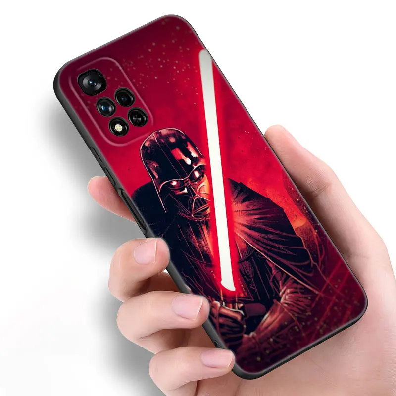 Stars W-Wars Black Silicone Phone Case For Xiaomi POCO X3 X4 NFC F3 F4 GT F5 M3 M4 M6 X5 X6 Pro 5G C55 C65 M5 image 4
