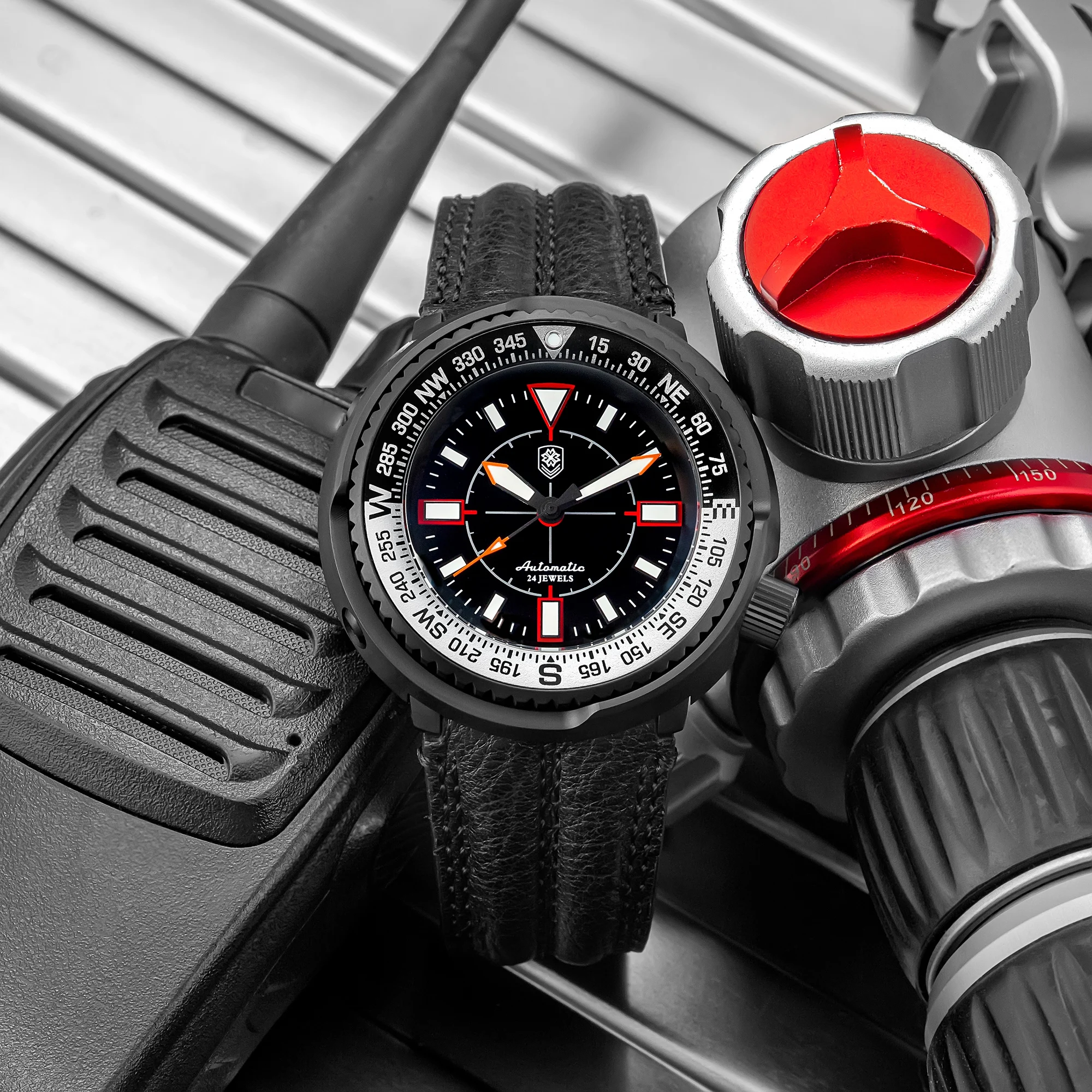 THORN Men Automatic Watch 47MM Black Tuna Military Titanium Mechanical Wristwatch 20Bar Waterproof BGW9 Luminous Sapphire NH35