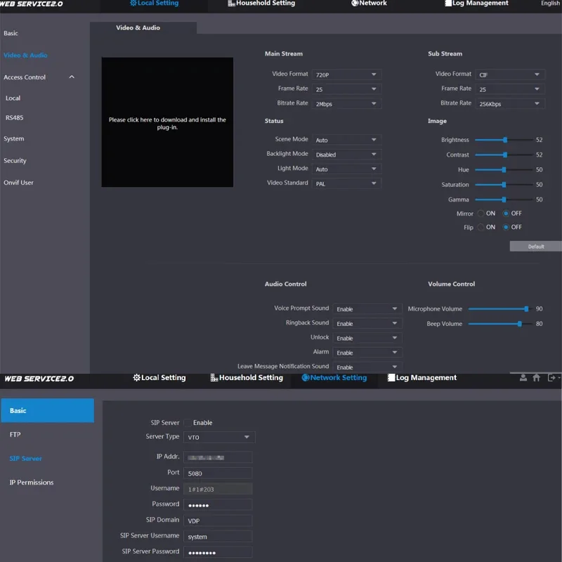 Dahua Wifi Video Intercom VTO2311R-WP Villa Door Station HD 1080P IP65 Access Control Systems H.265 Two-way Audio Wireless
